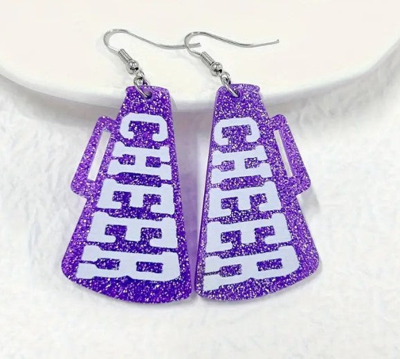 ORECCHINI GLITTER MEGAFONO