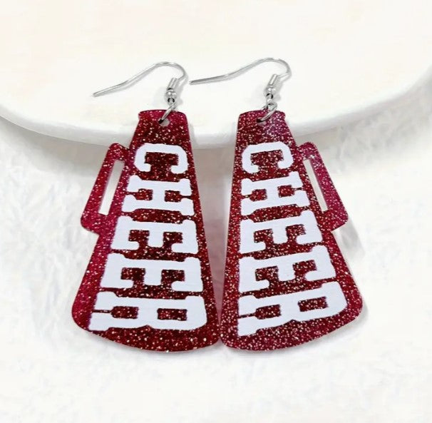 GLITTER MEGAPHONE EARRINGS