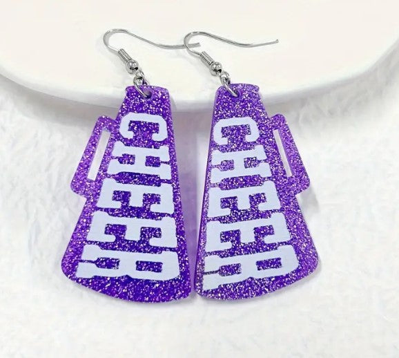 GLITTER MEGAPHONE EARRINGS