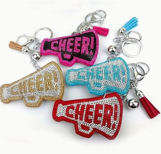 MEGAPHONE KEY RING WITH RHINESTONE