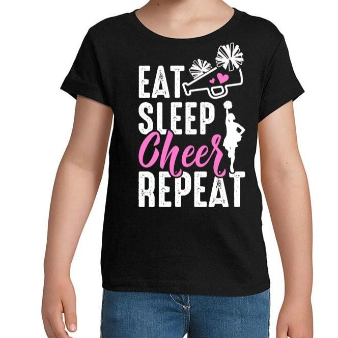 MAGLIETTA CON STAMPA EAT SLEEP CHEER REPEAT