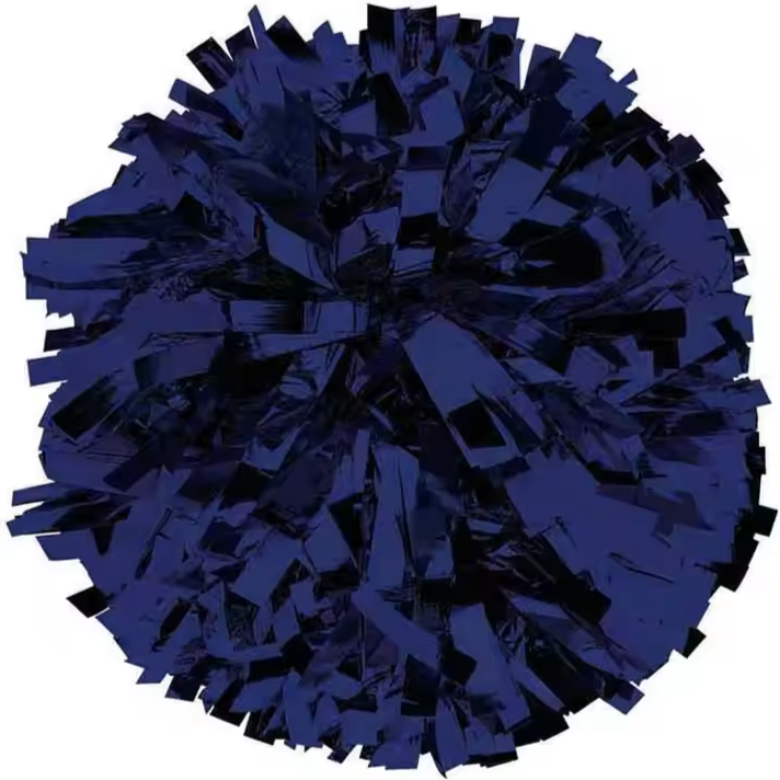 BLUE METALLIC POM PON