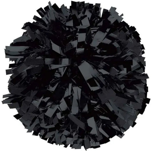 BLACK METALLIC POM PON