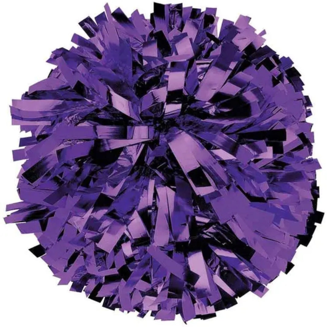 PURPLE METALLIC POM PON